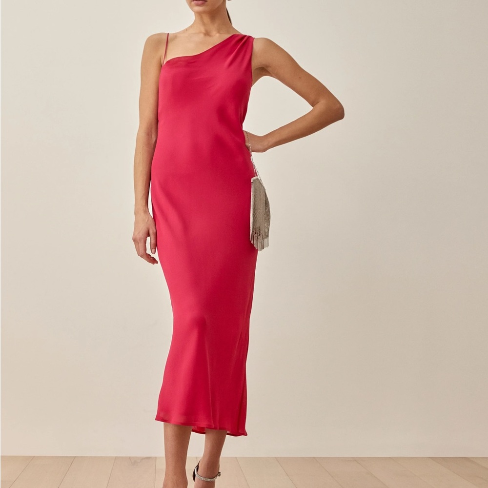 Reformation Chandelier Dress Rhubarb XL
